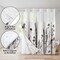 Americanflat 72x75 Hookless Shower Curtain - Floral Cream and Red Shower Curtain with Sheer Panel, Snap-In Liner, and Grommets - 100% Polyester